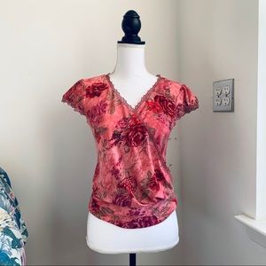 Floral Lace V-neck Top